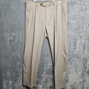 Lauren Ralph Lauren Khaki Pants Men’s 34x32 Pleated Chino Dress Pants cuffs